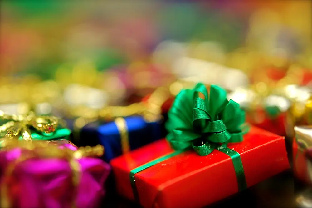 caja de regalo envuelta